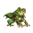 翠跳びガエル