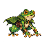 翠跳びガエル